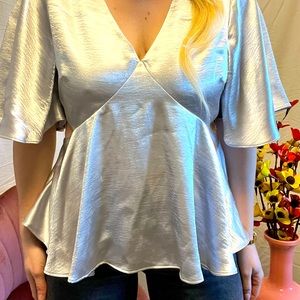 RO&DE Silver Cutout Top